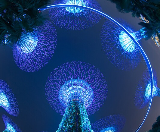 Illuminated structures representing measurable ML arteka outcomes at enterprise scale.